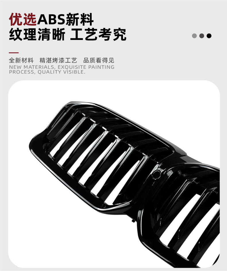 Suitable for Bmw 3 Series Bmw G20 G21 G28 Lci 2023+ Single-Line Glossy Nightshade Front Bumper Grille Modification
