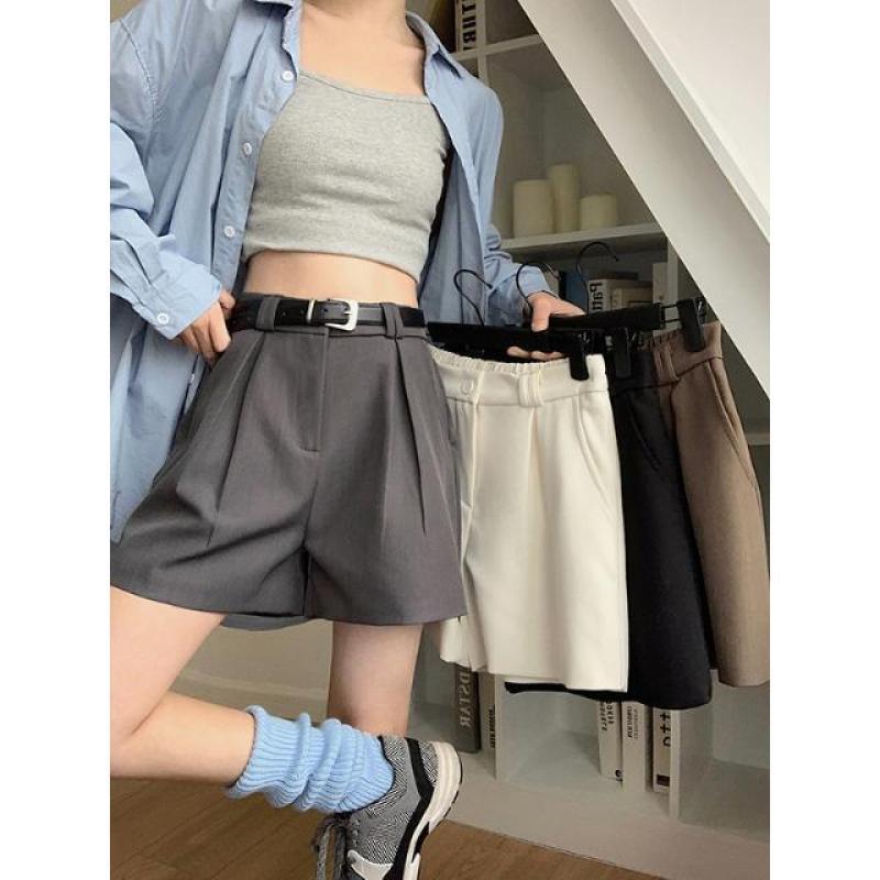 2026 New Style Casual Suit Shorts for Women, Elastic Waist, Loose Fit, Wide Leg Pants with Lining 2026 New Style Casual Suit Shorts for Women, Elastic Waist, Loose Fit, Wide Leg Pants with Lining
