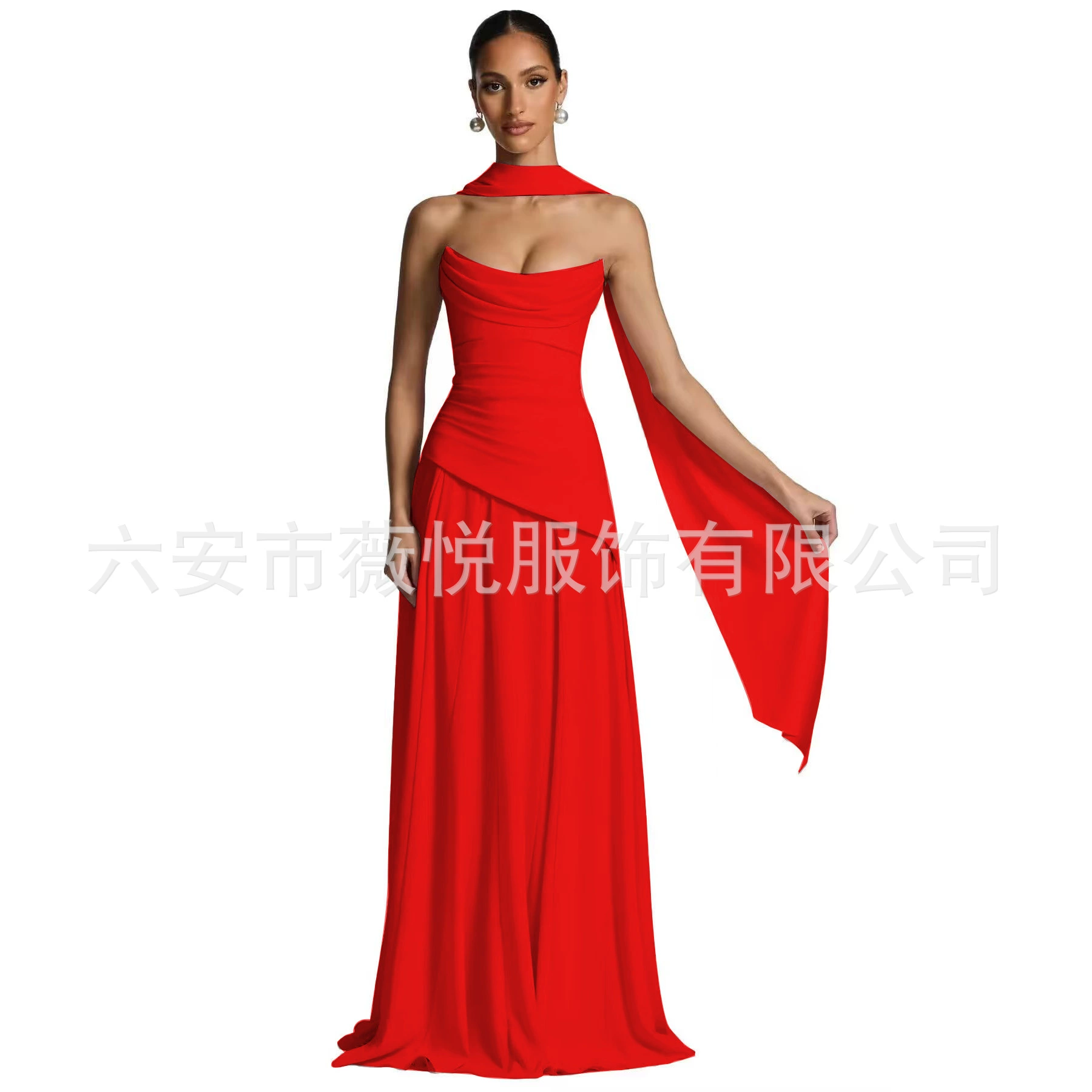 Colored bra top, design fitted evening dress, European style, trend of season, backless