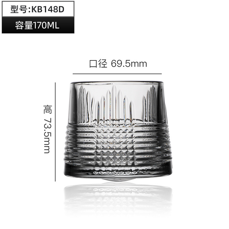 Directo de fábrica creativa tallada copa de vino clásica Copa bebida taza de cerveza engrosada logotipo impreso al por mayor