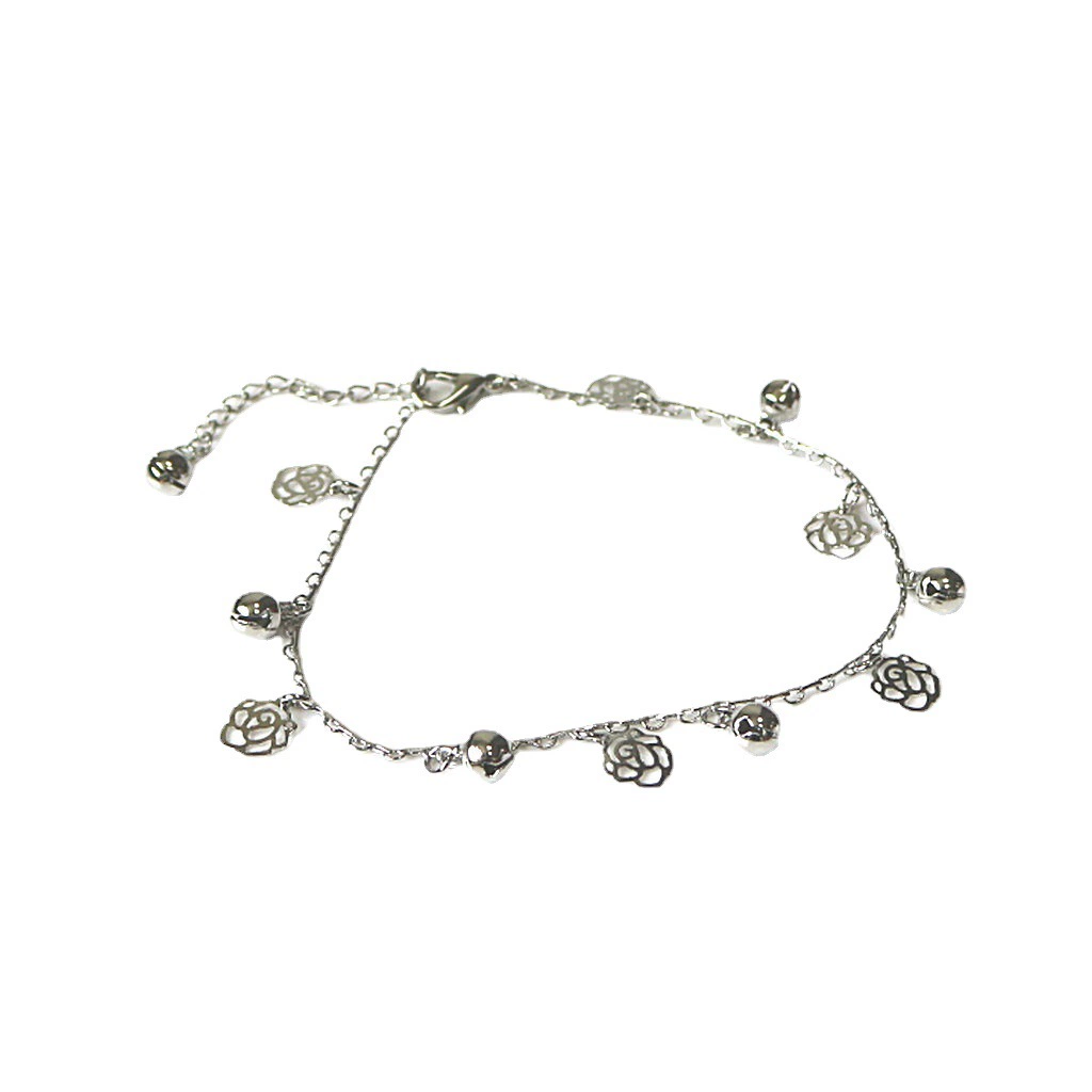 (跨境贸易), браслет на щиколотке для пляжа с маленьким колокольчиком, европейский стиль, простой и элегантный дизайн, новая коллекция, цветочный