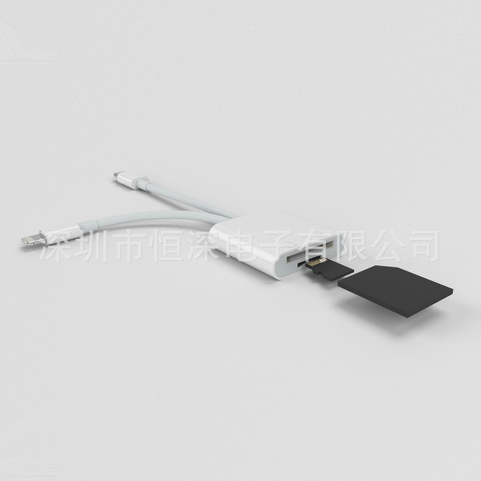 Applicable to Apple Android Huawei Double-headed card reader SD card mobile phone OTG multi-combined Type-C card reader cross-border