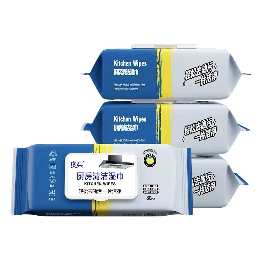 Чистка кухни Влажные салфетки 80 Перекачка Сильное удаление масляных пятен Бытовая одноразовая Специальная очистка Удаление пятен от тяжелого масла Фабрика дыма