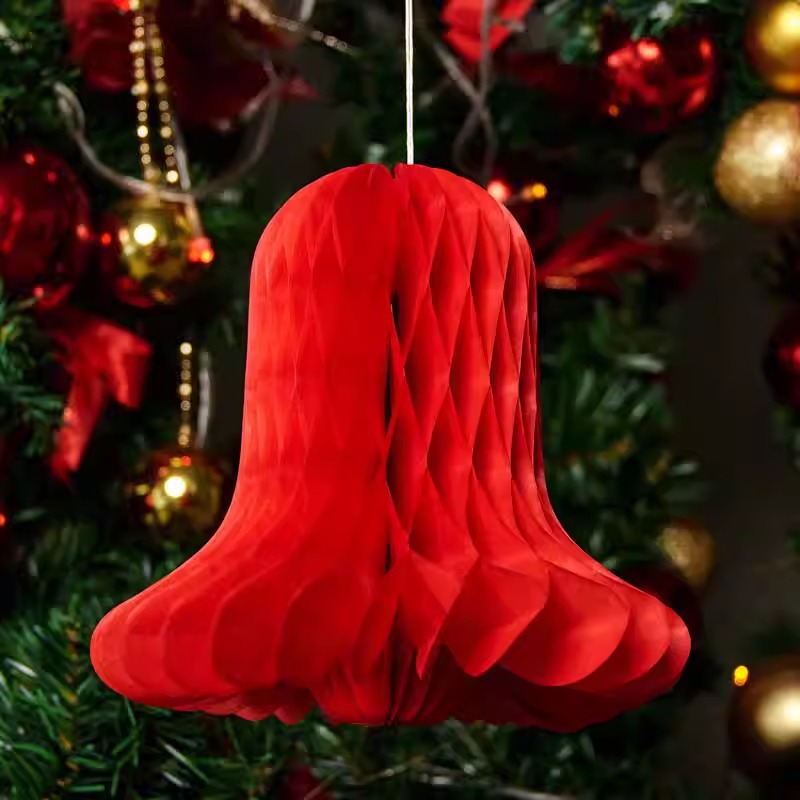 Decoraciones navideñas, gorros de Papá Noel, bolas de panal, bolas de papel, adornos para árboles de Navidad, decoración para centros comerciales, escuelas y festividades. image 15