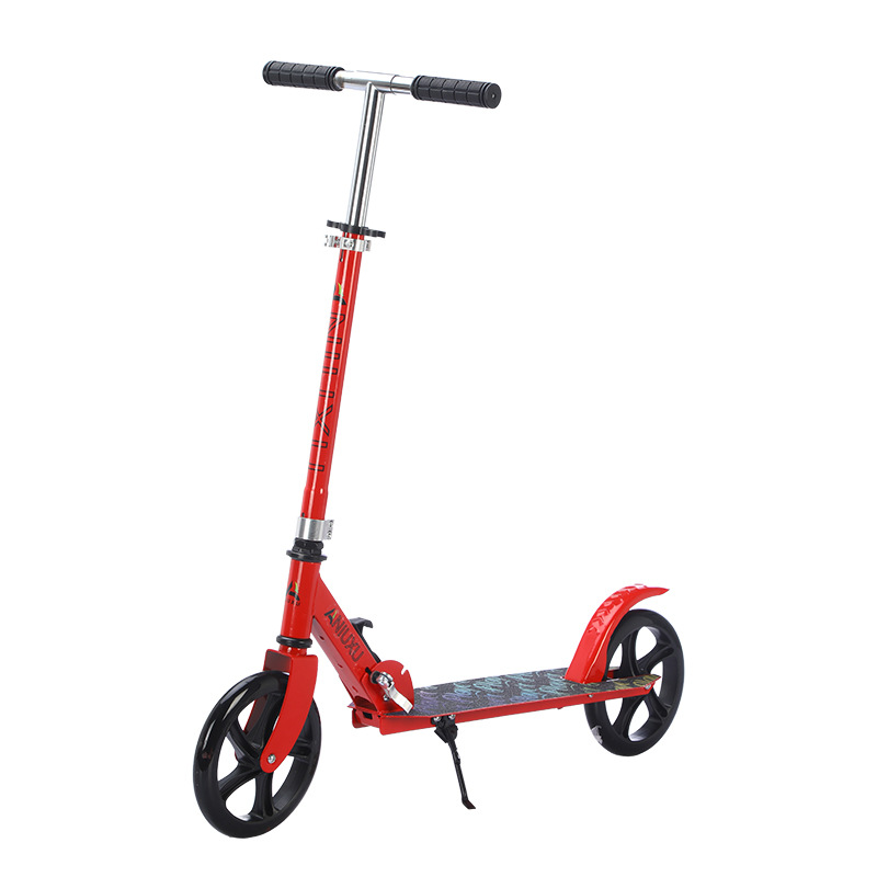 Children's and teenagers' scooter, adult two-wheeled folding scooter, city commuter/school commuter vehicle, single-leg scooter.