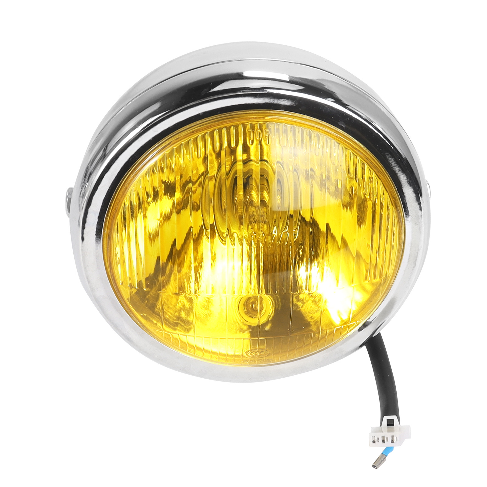 Modified Retro Headlight GN125 Retro Black Shell Round Headlight