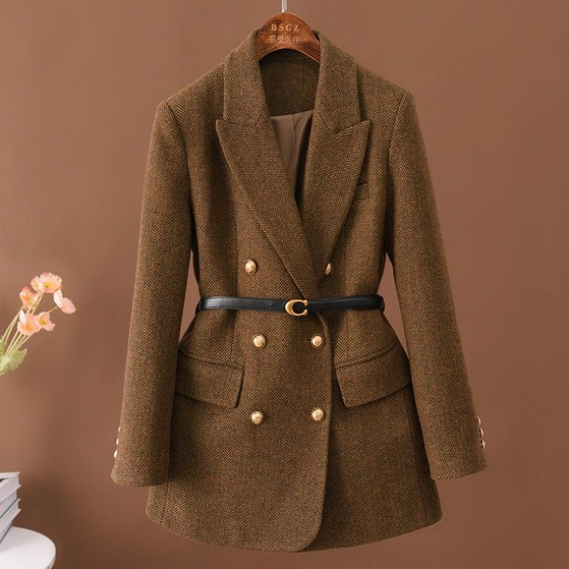 [1336 Collection] Advanced Thickened Suit Jacket Wool 2025 New Autumn and Winter Double Row Elegant Fashion West