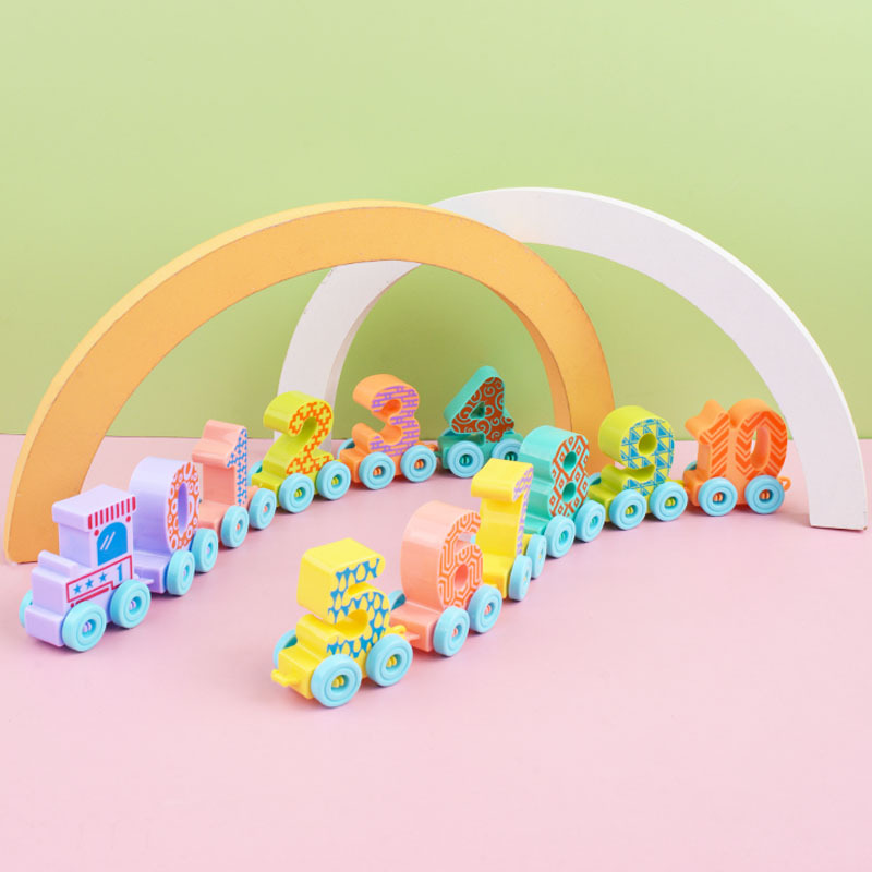 Niños 12-sección digital tren juguetes kindergarten bebé rompecabezas bloques de construcción 1-3 años de edad niños y niñas iluminación educación temprana