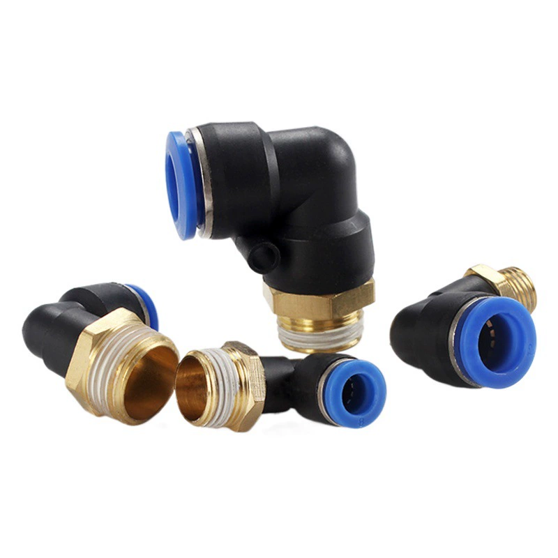 Прямой разъем для ПК, быстрый разъем трахеи, быстроразъемный разъем из полиуретана, разъем PL, аксессуары для воздушного насоса, пневматический разъем, 4-точечная резьба