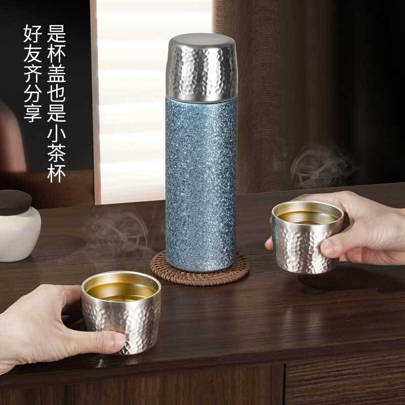 新款茶水分离保温杯轻奢双饮焖茶杯商务泡茶杯礼品钛杯水杯批发|undefined