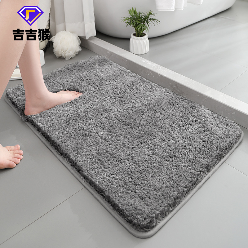 Alfombrilla antideslizante en la puerta del baño flocado Alfombra absorbente gruesa Alfombra de entrada del inodoro Alfombrilla de la puerta Alfombra de la cama del dormitorio