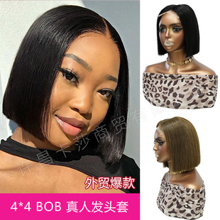 100%human hair���˰l�W���ٰl�羳�S���ٰl4x4bob straight wig