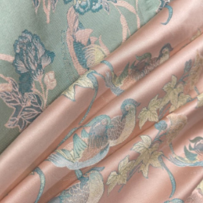 Peony Peony Pattern Pink Song Brocade Tela de ropa cheongsam chaleco chaqueta tela de brocado de aire fresco FD6421