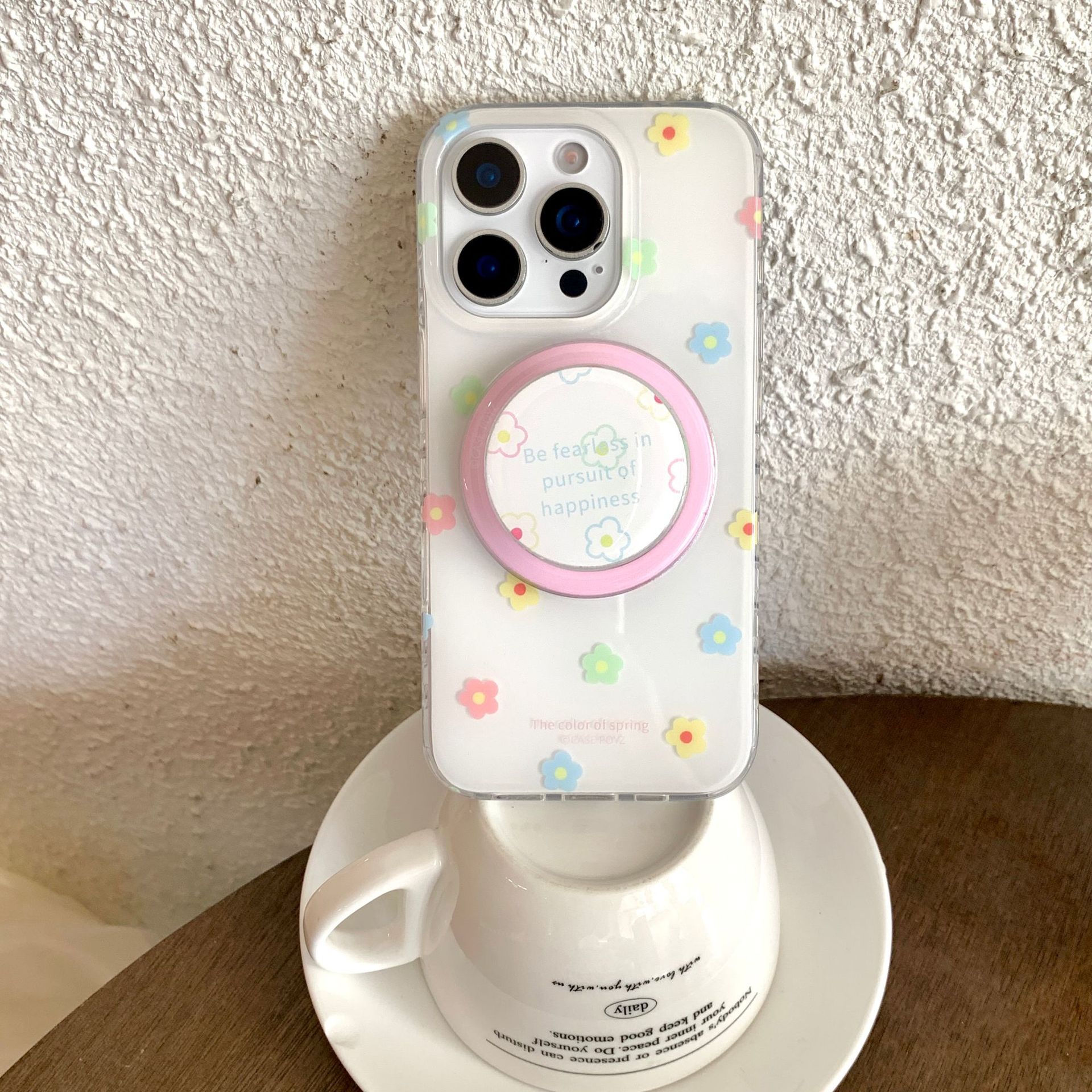 Flores de color de verano para Apple 16ProMax funda para teléfono móvil 15Pro magnético 14/13 Nuevo 15PM Pareja 16