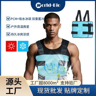 Cross-Border New Phase Change Ice Bag Vest Outdoor Air-Conditioning Clothing Cool Vest Vest Summer Cooling and Heatstroke Prevention Wear