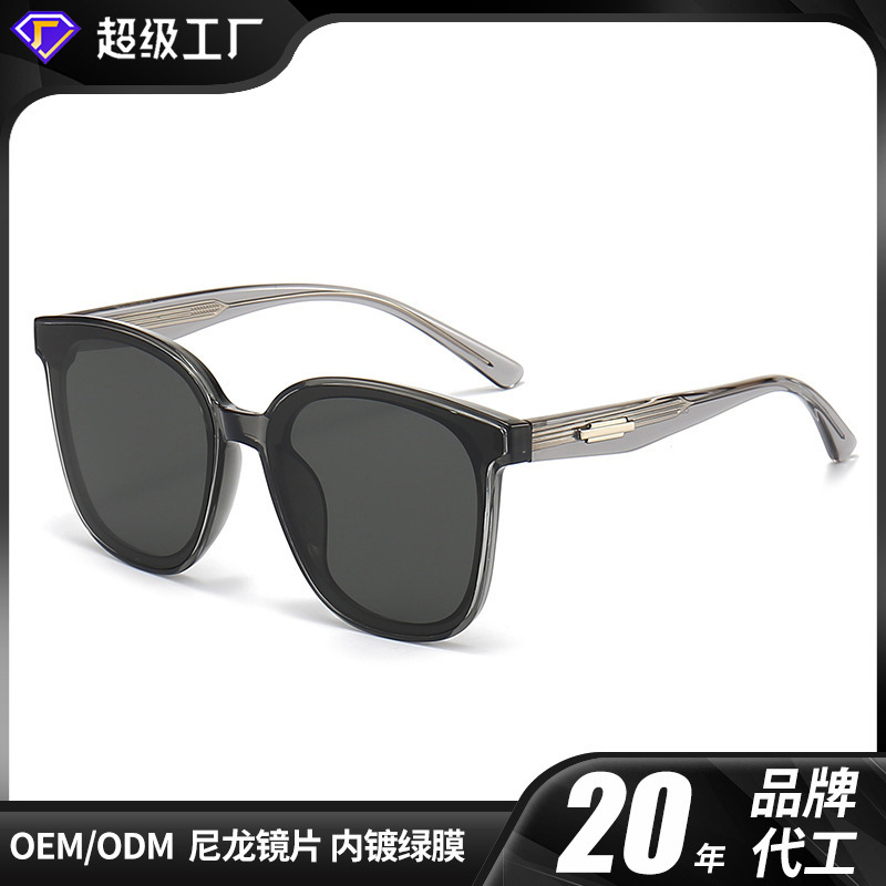 新品gmサングラスレディース高级感紫外线防止メガネ卸tr枠プレートピン入りおしゃれメンズサングラス|undefined
