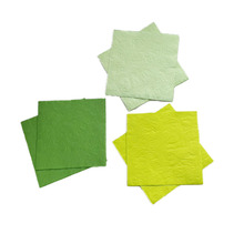 Anyou厂家纯绿色鼠尾草绿印花餐巾纸 Sage Green Napkins彩色纸巾