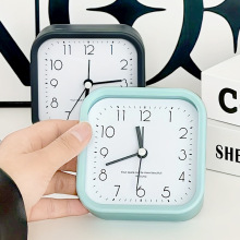 厂家批发闹钟超静音方形圆形早教清新儿童学生小闹钟亚马逊跨境钟