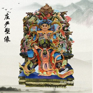 仿古韦陀菩萨韦琨树脂神像 一体成型人物雕塑 寺庙古佛修复