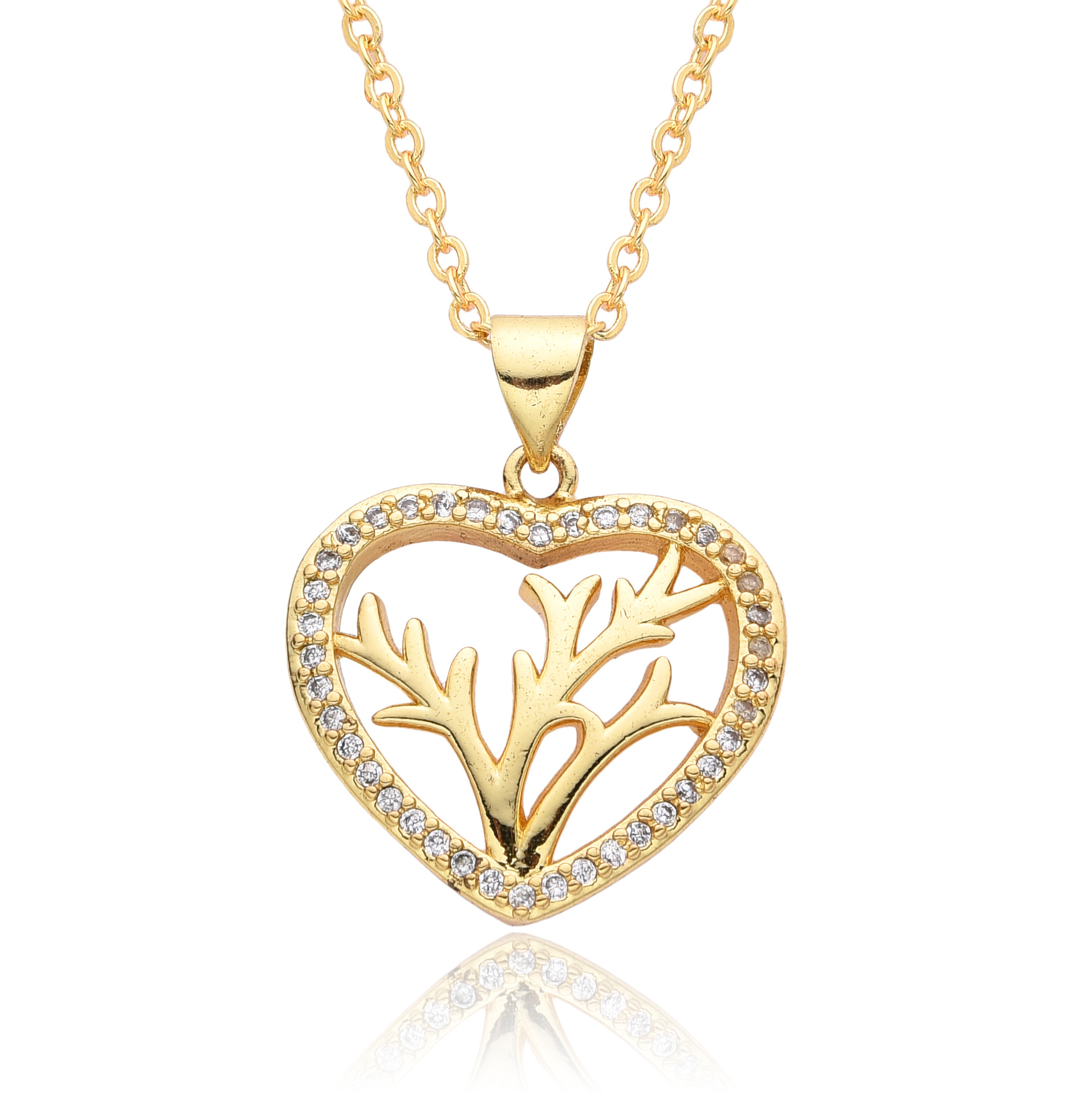 12g Weight Copper Pendant Material Zircon Inlay Material Pendant Necklace Classification Copper Chain Material 1 Piece Quantity Holiday, Daily Occasion Copper Material Heart Shape Pattern Women's Gender Inlay Design Simple Style Style Copper Inlay Heart Shape Zircon Pendant Necklace 4