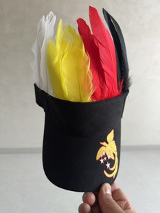 Papua New Guinea Feather Hat Nfl American Promotional Gift Rugby Theme Hat Printable Logo Embroidered Lo