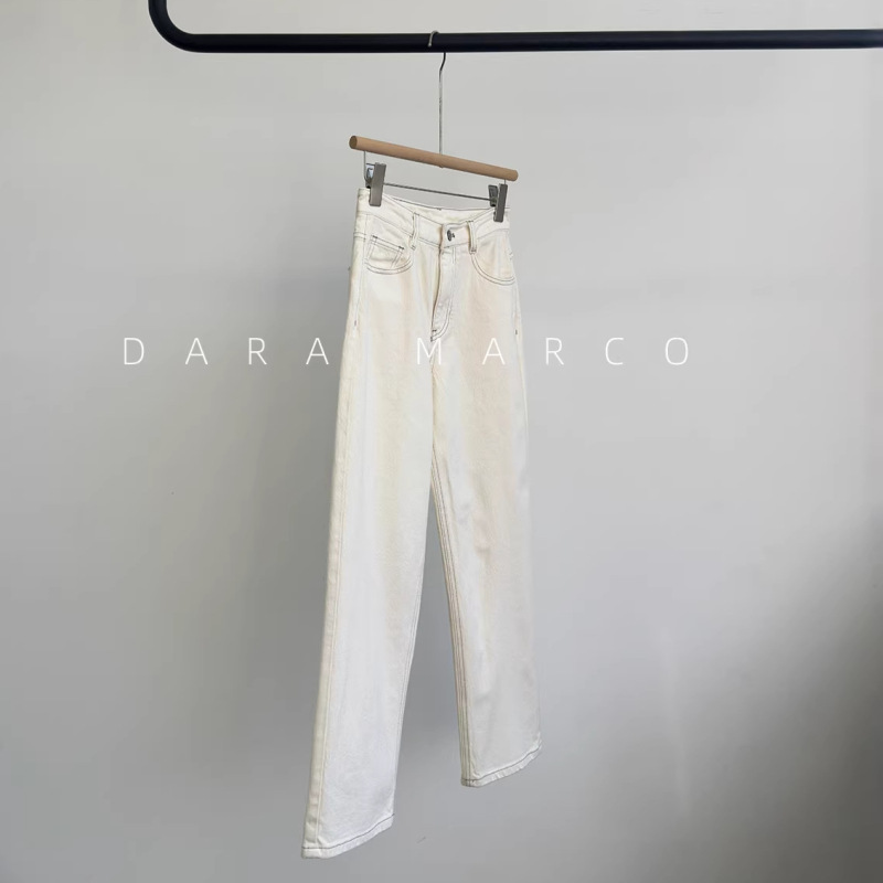 26S Original White Cropped Tapered Pants with the Same Aesthetic Design, Slimming and Versatile, Suitable for Commuting, Women's Jeans, Direct from the Factory 26S Original White Cropped Tapered Pants with the Same Aesthetic Design, Slimming and Versatile, Suitable for Commuting, Women's Jeans, Direct from the Factory