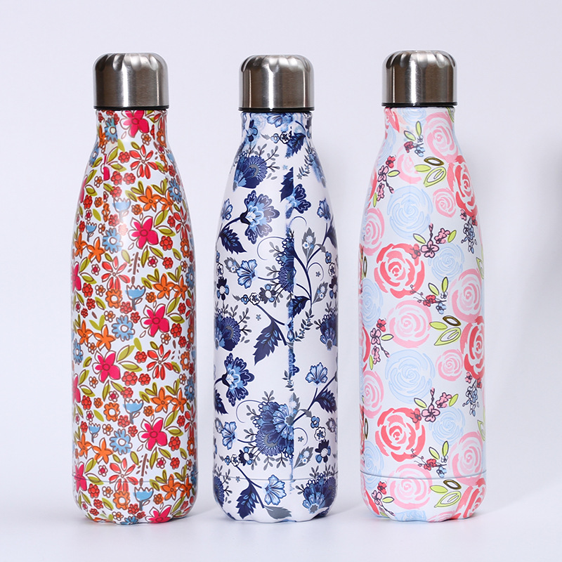 Al Aire Libre de acero inoxidable 304 termo taza creativa galvanoplastia de moda botella de Coca-coque portátil coche de equitación deportes botella de agua