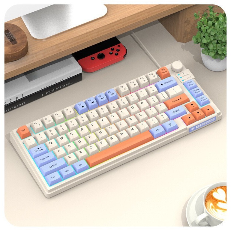 Shine silver fox K81 keyboard three color MDA ball cap wired USB luminous office game keyboard computer notebook