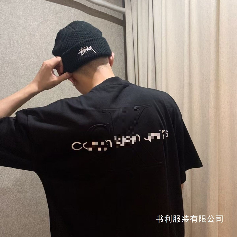 High-end 2026 summer collection: lightweight, luxurious CK letter-embroidered short-sleeve T-shirt, versatile style, loose fit, unisex, wholesale for business