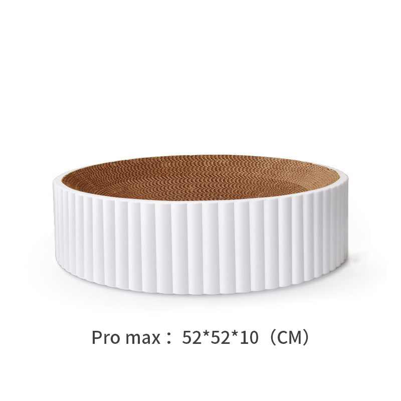 Extra grande en forma de tazón de gato cero tablero reemplazable núcleo no chip redondo gato garra tablero gato molienda garra juguete al por mayor