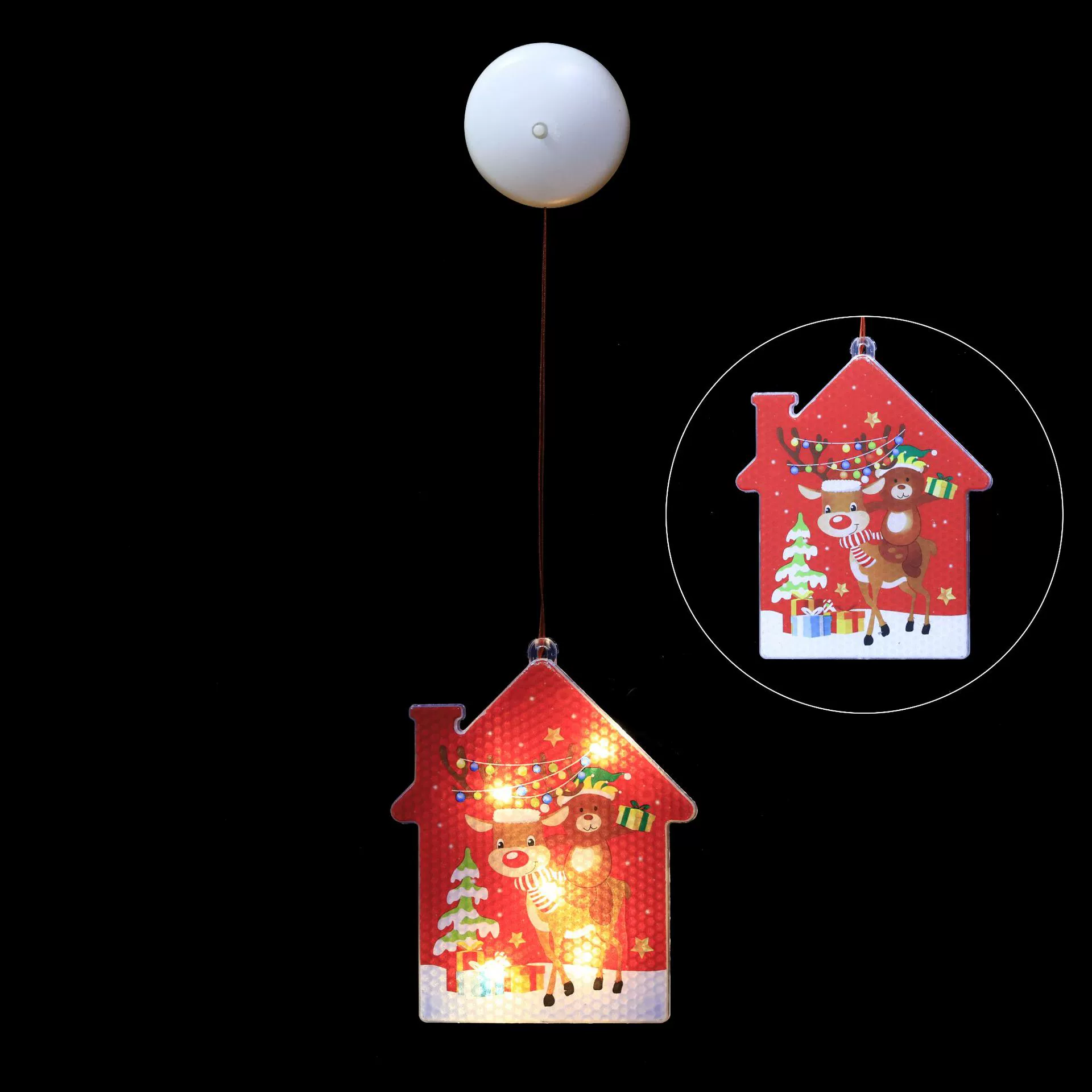 Ледяная потолочная LED-лампа — подвесной праздничный LED-украшение, множество мотивов, работает на батарейках