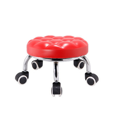 Mobile small stool for children's first steps, floor cleaning wheel stool, foot massage and pedicure stool, shoe changing stool, extendable leisure stool