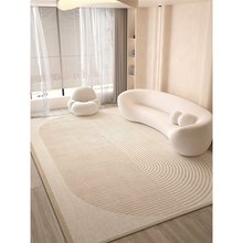 奶油风地毯客厅轻奢高级沙发地垫卧室床边防水免洗可擦2023新款