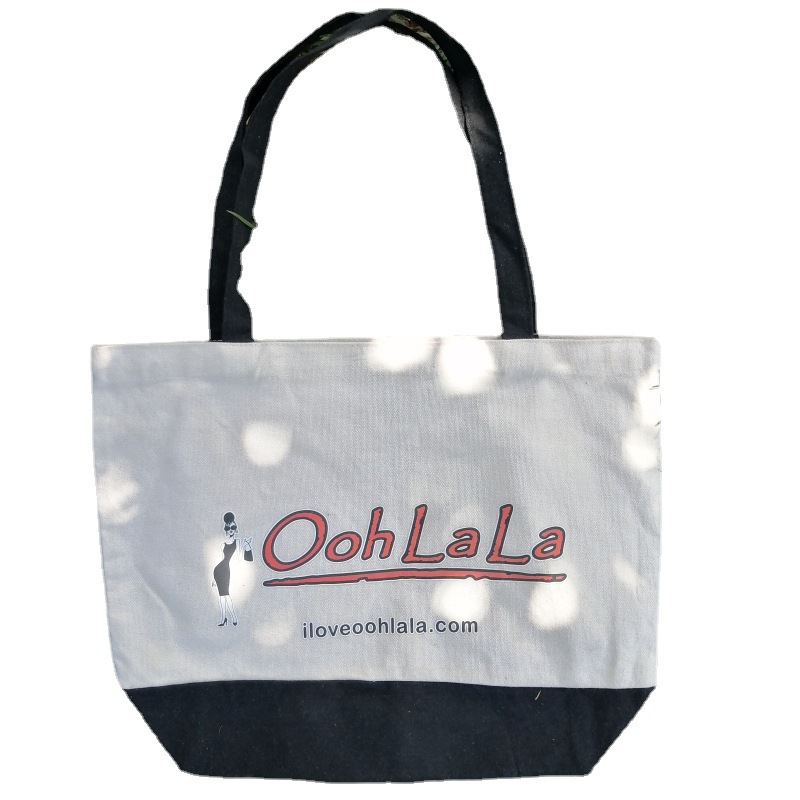 创意手提帆布袋制作logo 棉布拉链束口袋 单肩购物帆布包加急完成