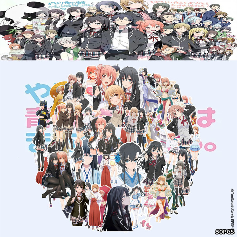 50 Pieces of My Youth Story Really Has Problems Cartoon Notebook Luggage Phone Case Decorative Stickers