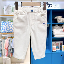 夏季新款男宝宝白色休闲裤韩版7分裤柔软外穿裤子MS531101