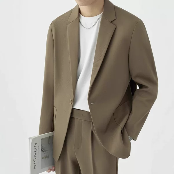 Casual Suit Men's Suit Jacket Loose and High-End Korean Style Handsome New Spring and Autumn Small Suit Top