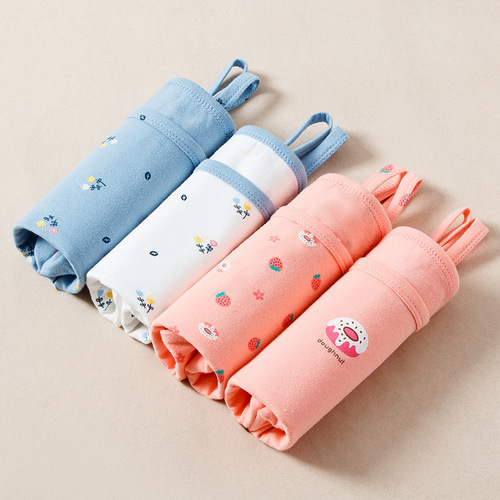 Summer pure cotton girls' camisole Korean style children's white casual print camisole for younger girls' camisole base top