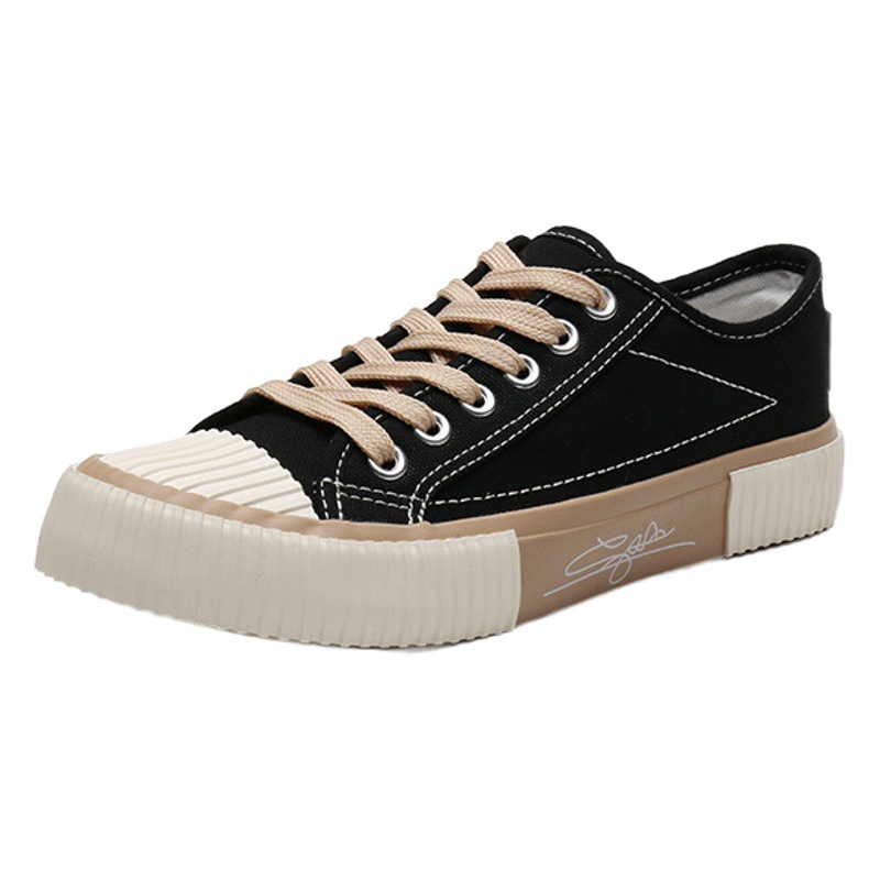 Zapatillas de Lona Estilo Coreano Primavera 2024, Zapatillas Bajas para Mujer, Zapatillas Informales Retro de Tela, Zapatillas Vulcanizadas de Goma F110