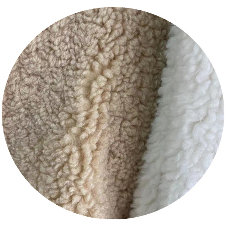 600g de lana de alpaca de grano de trigo tejido de terciopelo engrosada de Cachemira cálido suéter abrigo bufanda de tela de felpa