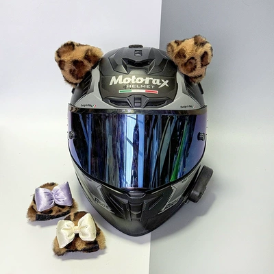 Ski Helmet Accessories Plush Rabbit Ears Removable Internet Celebrant Rabbit Ears Motorcycle Helmet Decoration Women's Riding Accessories