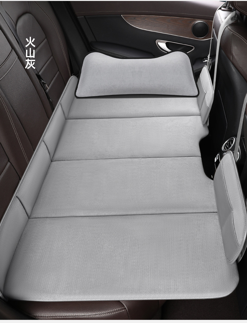 New Double-Sided Car Travel Bed, Portable Travel Car Mattress for Sleeping with Headrest, Foldable Bed for the Back Seat of the Car