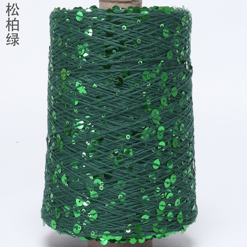 Silk Yue / mano DIY hilo de algodón multicolor brillante 3mm + 6mm sequilla 250 gramos de hilo de aguja de ganchillo