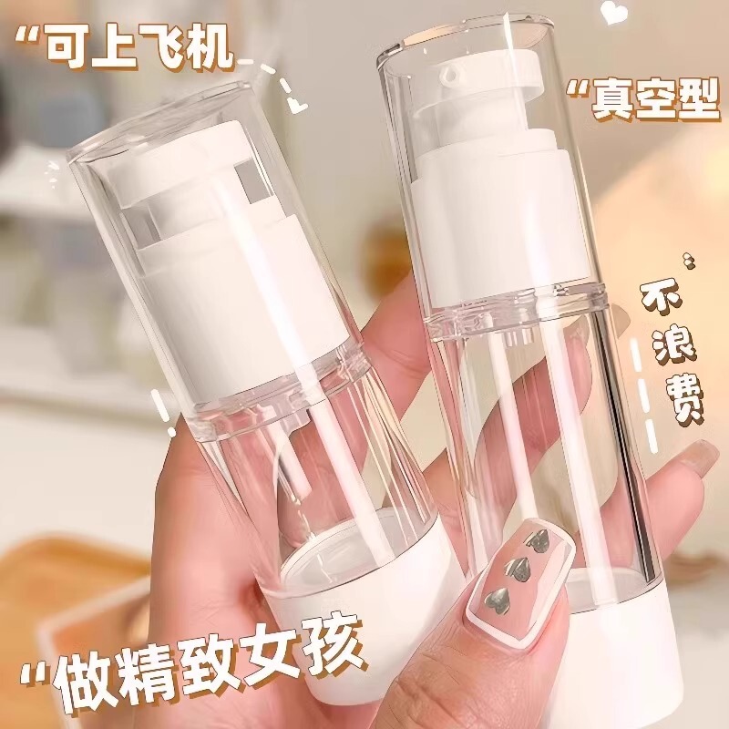 真空旅行詰め替えボトル化粧品プッシュ式ポータブルスキンケア製品サンプル詰め替えスプレーボトルローションスプレーボトル|undefined