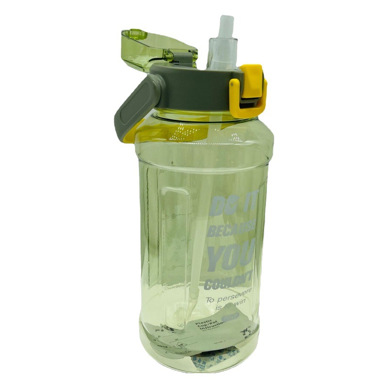 Nuevos deportes al aire libre taza de agua hervidor de agua taza de paja Internet celebridad portátil taza de plástico grande 3000ml taza espacial