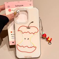シンプルな線のリンゴはリンゴの15pro 16の2層の白い殻の16promaxの新型の硬い殻の11 12を適用します。