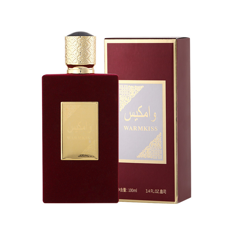Comercio exterior ARAB Dubai Arab Men and Women Perfume Perfume de madera duradera Oriente Medio franela roja al por mayor transfronteriza