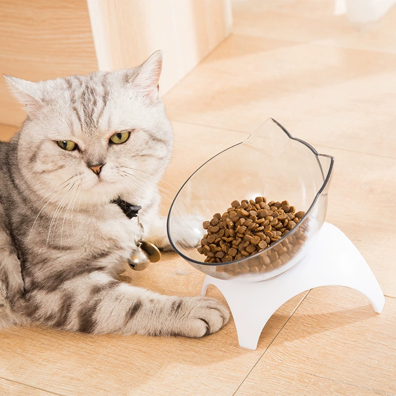 Трансграничная наклонная защита шеи, миска для кошек, миска для собак, миска для кошачьей еды, пластиковая двойная миска для кошек с наклонным ртом, миска для корма для собак, миска для воды, миска для домашних животных, оптовая продажа