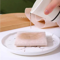 ヘチマ雑巾、家庭用油吸収食器洗いキッチン雑巾、糸くずの出ない、油がこびりつきにくい、怠け者のための新しいスタイルのココナッツシェルクリーニングクロス