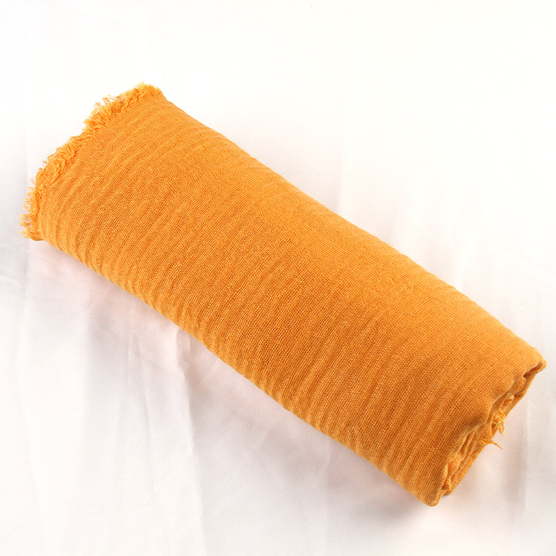 Daily Occasion Women's Elegant Lady Simple Style Solid Color Cotton And Linen Scarf